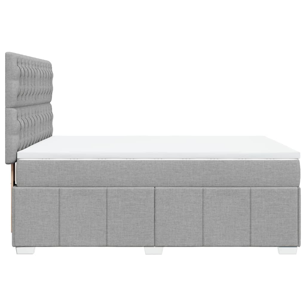 Giroletto a Molle con Materasso Grigio Chiaro 140x190cm Tessuto | homemem39