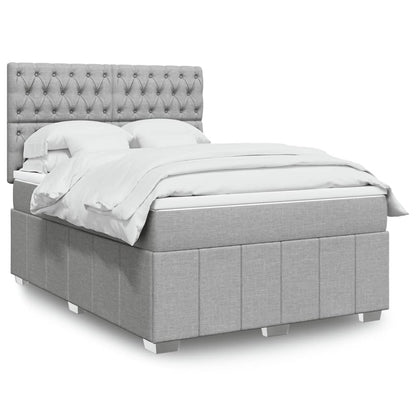 Giroletto a Molle con Materasso Grigio Chiaro 140x190cm Tessuto | homemem39