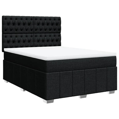 Giroletto a Molle con Materasso Nero 140x190 cm in Tessuto | homemem39