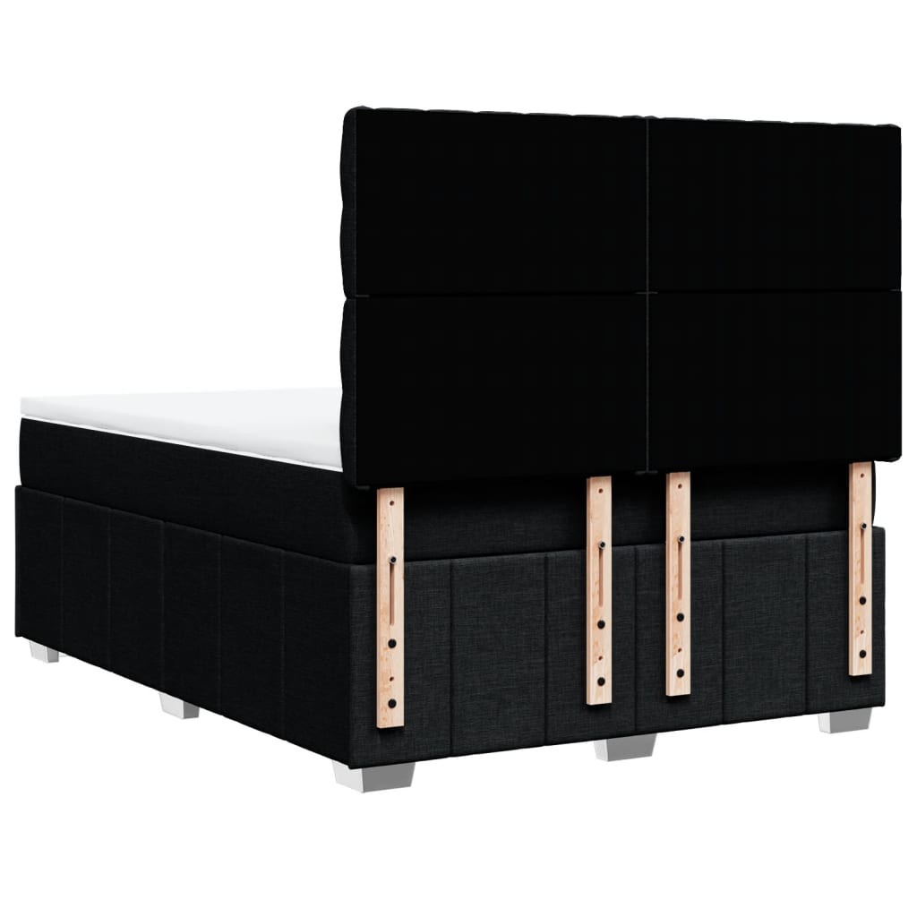 Giroletto a Molle con Materasso Nero 140x190 cm in Tessuto | homemem39