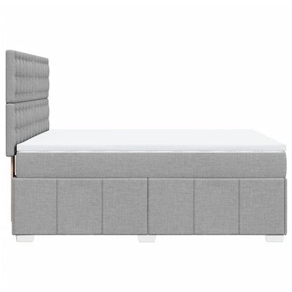 Giroletto a Molle con Materasso Grigio Chiaro 140x190cm Tessuto | homemem39
