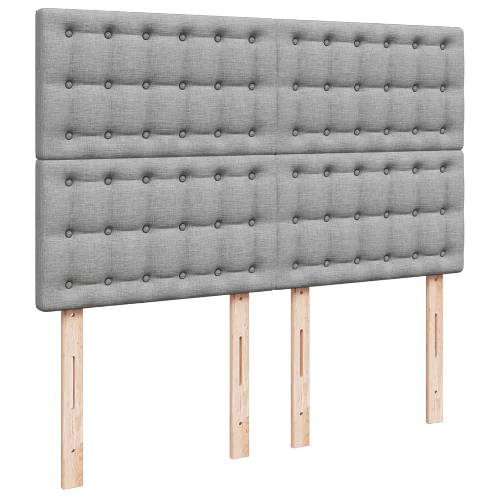 Giroletto a Molle con Materasso Grigio Chiaro 140x190cm Tessuto | homemem39