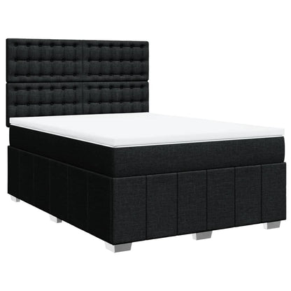 Giroletto a Molle con Materasso Nero 140x190 cm in Tessuto | homemem39
