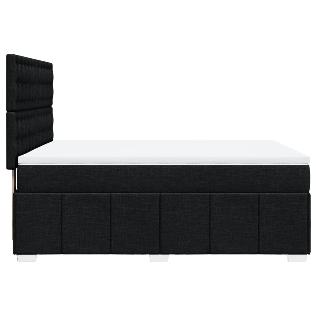 Giroletto a Molle con Materasso Nero 140x190 cm in Tessuto | homemem39