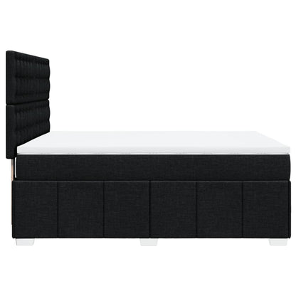 Giroletto a Molle con Materasso Nero 140x190 cm in Tessuto | homemem39