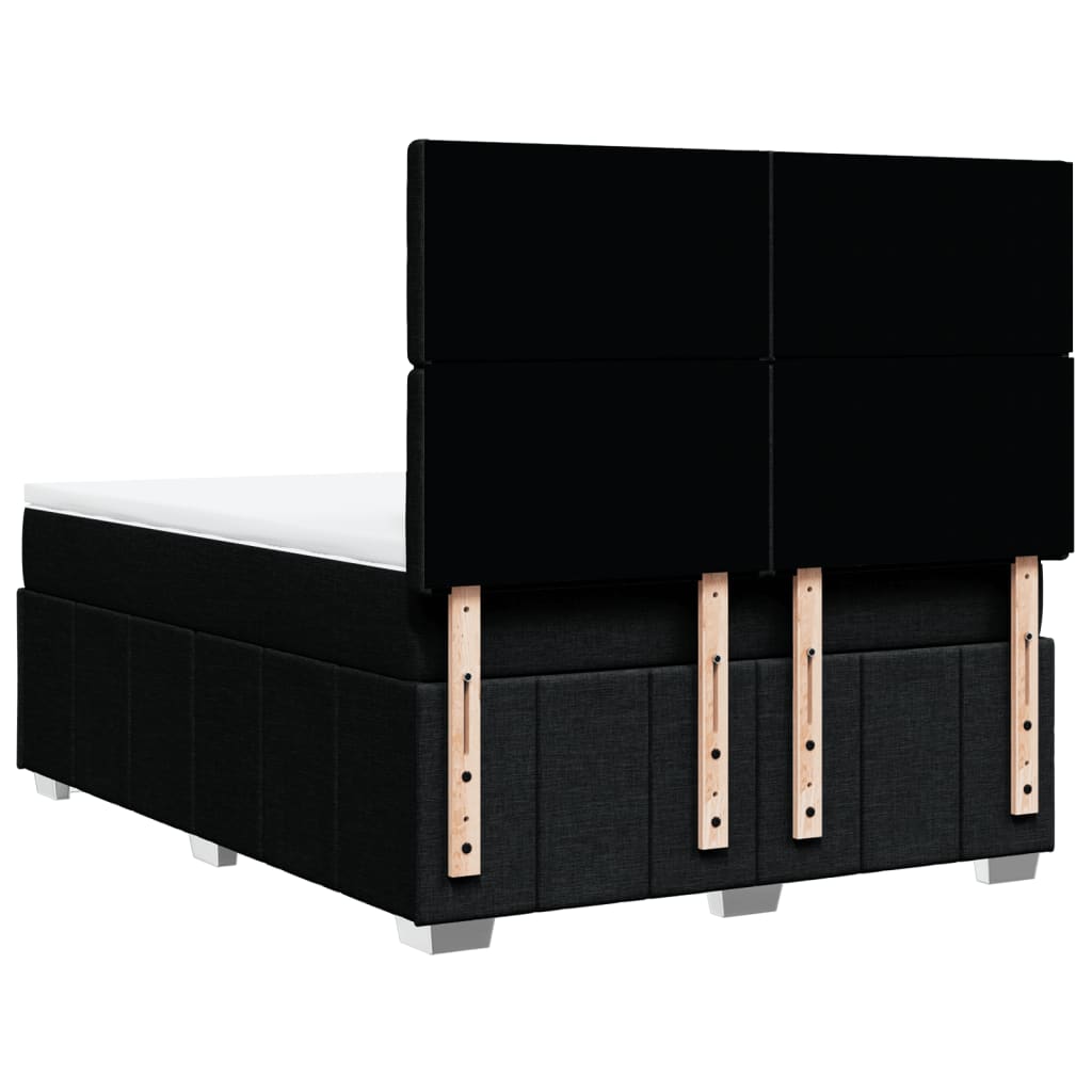 Giroletto a Molle con Materasso Nero 140x190 cm in Tessuto | homemem39