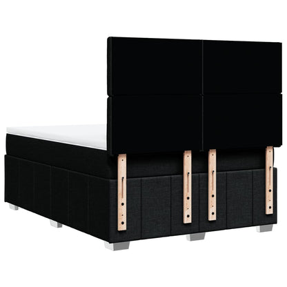 Giroletto a Molle con Materasso Nero 140x190 cm in Tessuto | homemem39