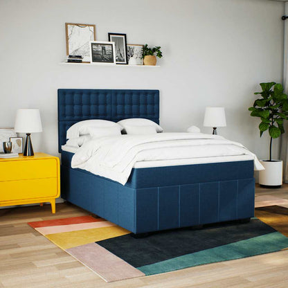 Giroletto a Molle con Materasso Blu 140x190 cm in Tessuto | homemem39
