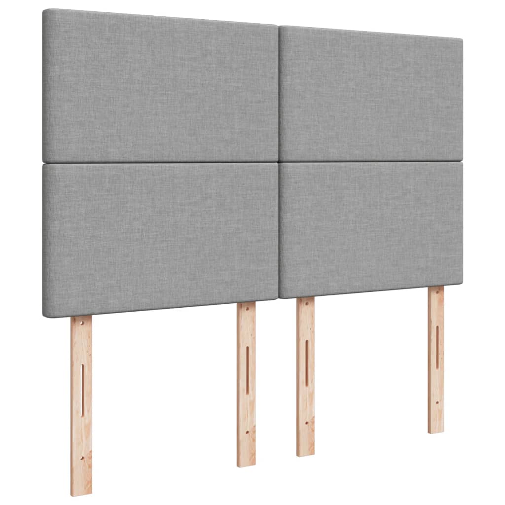 Giroletto a Molle con Materasso Grigio Chiaro 140x200cm Tessuto - homemem39