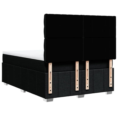 Giroletto a Molle con Materasso Nero 140x200 cm in Tessuto | homemem39