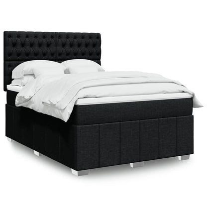 Giroletto a Molle con Materasso Nero 140x200 cm in Tessuto | homemem39