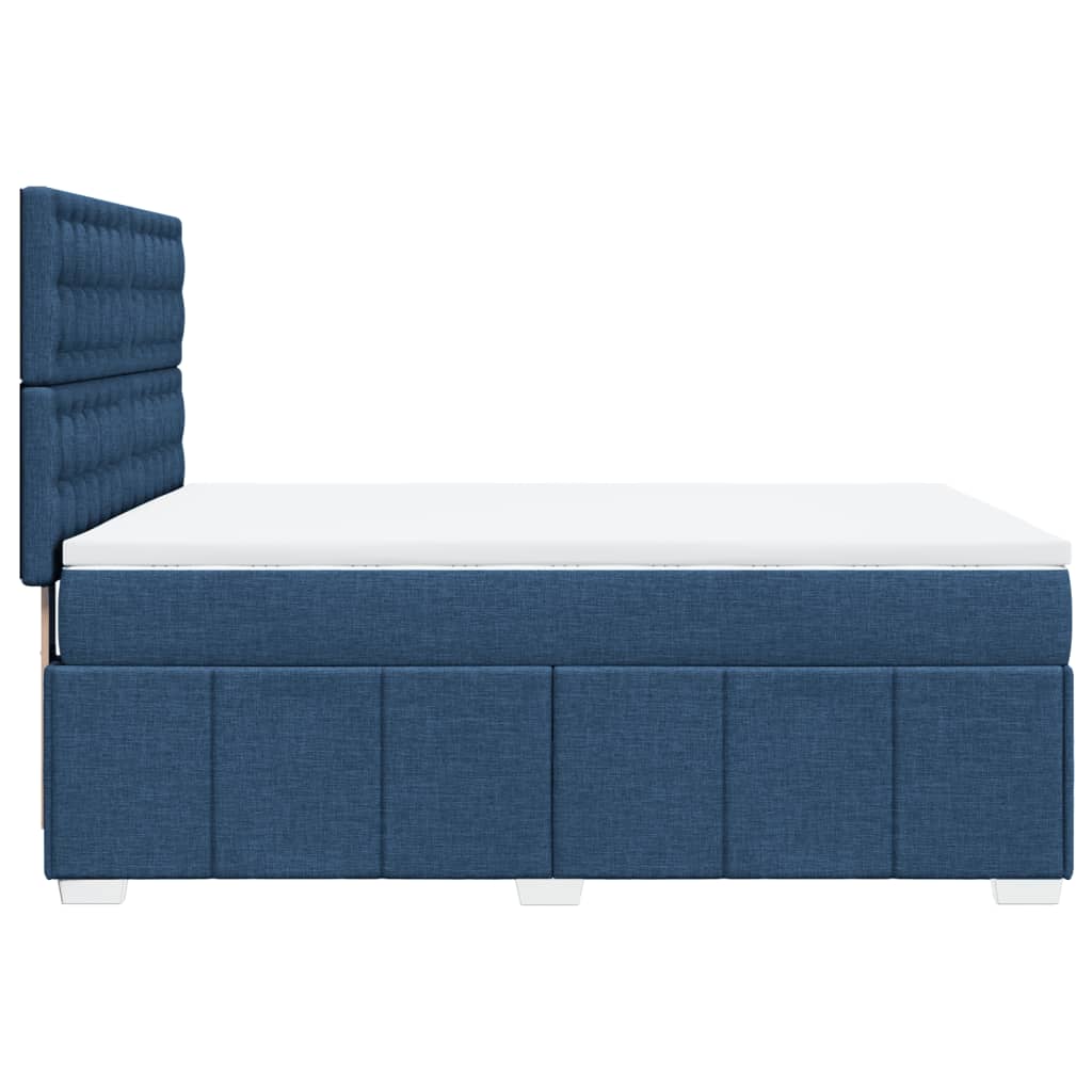 Giroletto a Molle con Materasso Blu 140x200 cm in Tessuto | homemem39