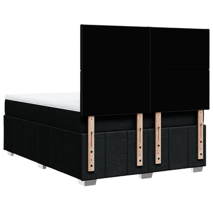 Giroletto a Molle con Materasso Nero 160x200 cm in Tessuto | homemem39