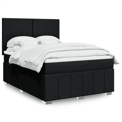Giroletto a Molle con Materasso Nero 160x200 cm in Tessuto | homemem39