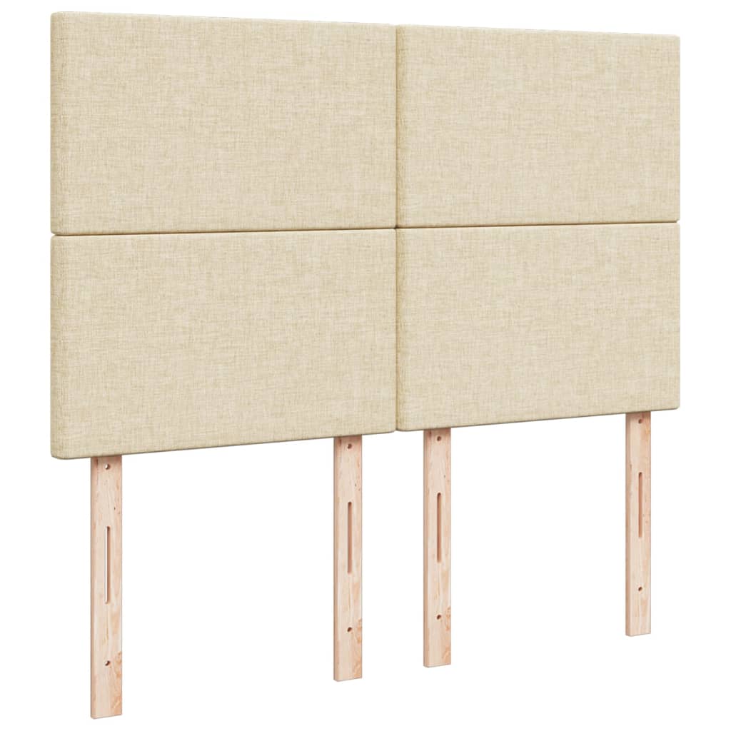 Giroletto a Molle con Materasso Crema 160x200 cm in Tessuto - homemem39