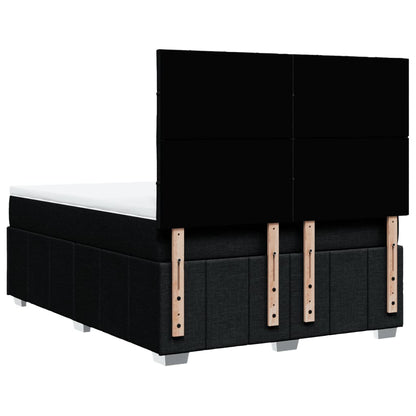 Giroletto a Molle con Materasso Nero 160x200 cm in Tessuto | homemem39