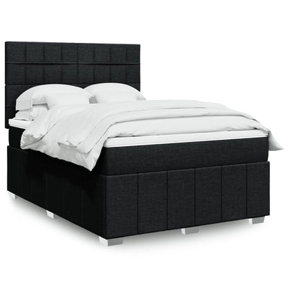 Giroletto a Molle con Materasso Nero 160x200 cm in Tessuto | homemem39