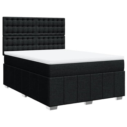 Giroletto a Molle con Materasso Nero 160x200 cm in Tessuto | homemem39