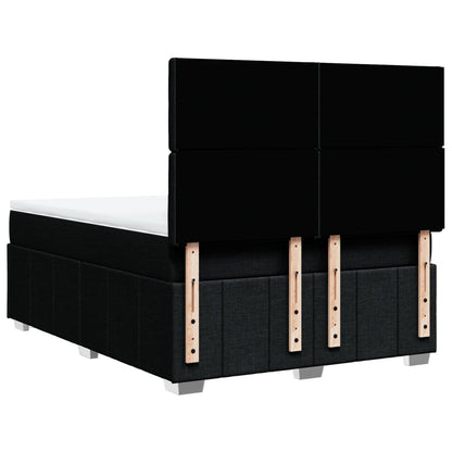Giroletto a Molle con Materasso Nero 160x200 cm in Tessuto | homemem39