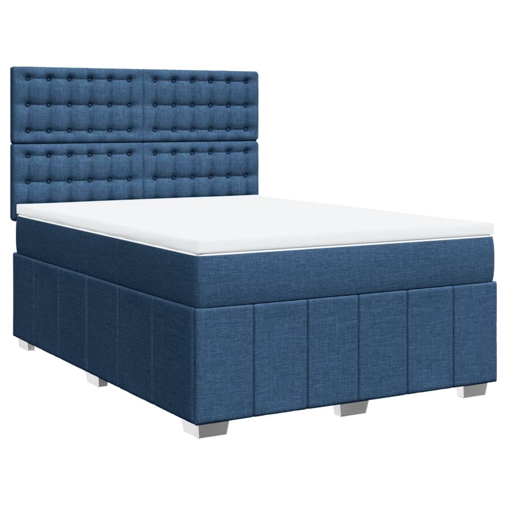 Giroletto a Molle con Materasso Blu 160x200 cm in Tessuto | homemem39