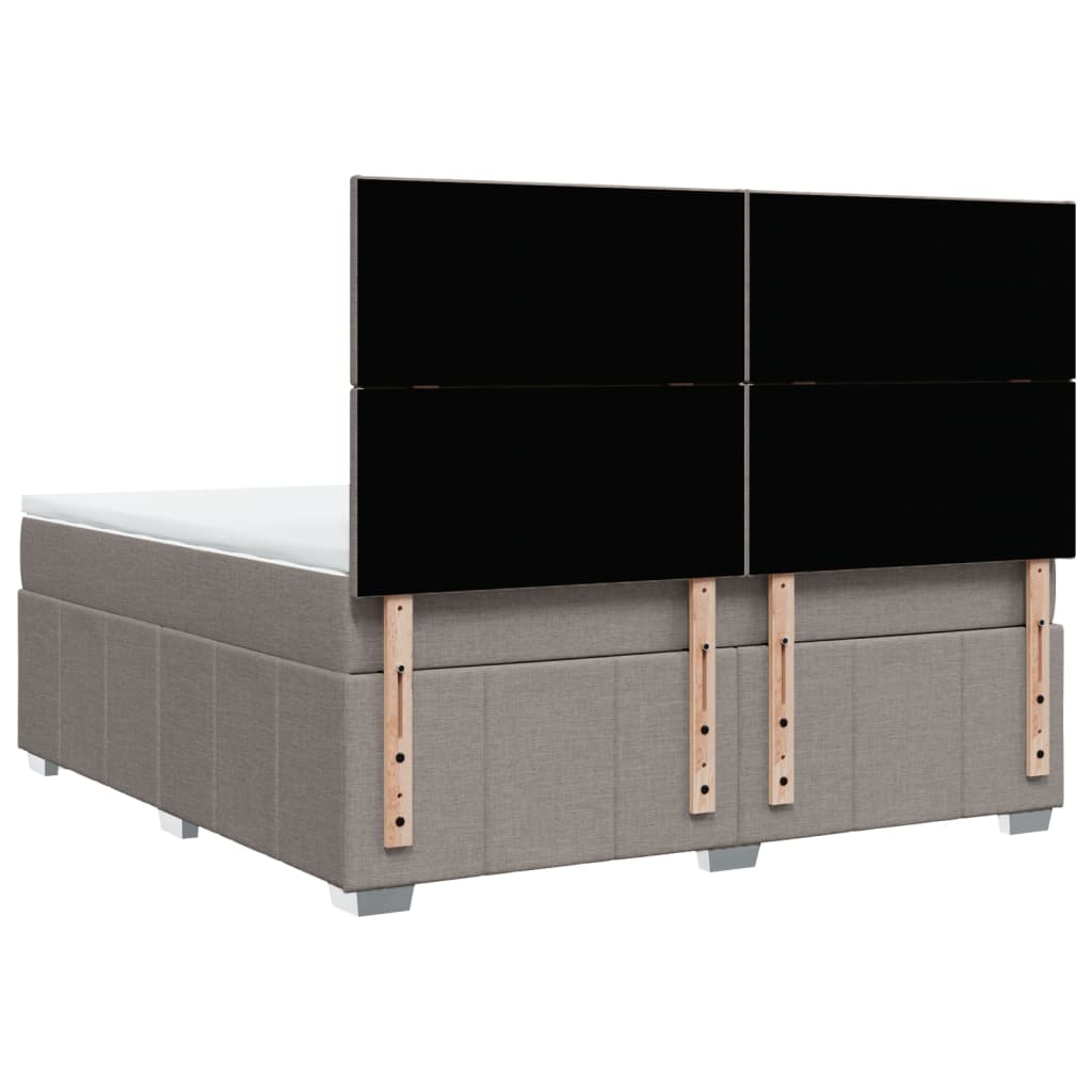Giroletto a Molle con Materasso Tortora 180x200 cm in Tessuto | homemem39