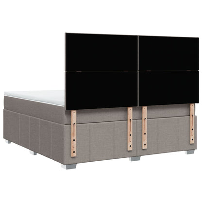 Giroletto a Molle con Materasso Tortora 180x200 cm in Tessuto | homemem39
