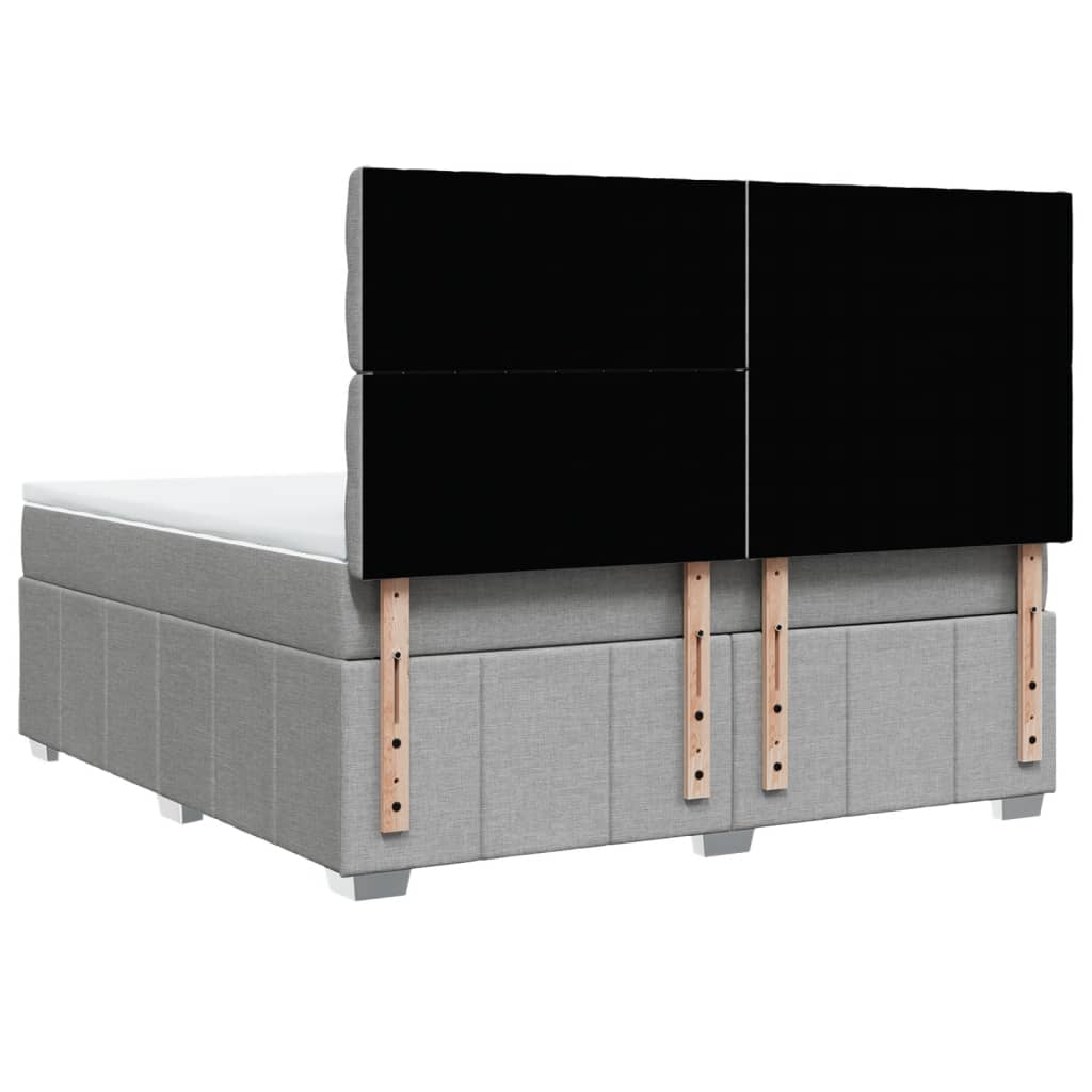 Giroletto a Molle con Materasso Grigio Chiaro180x200 cm Tessuto - homemem39