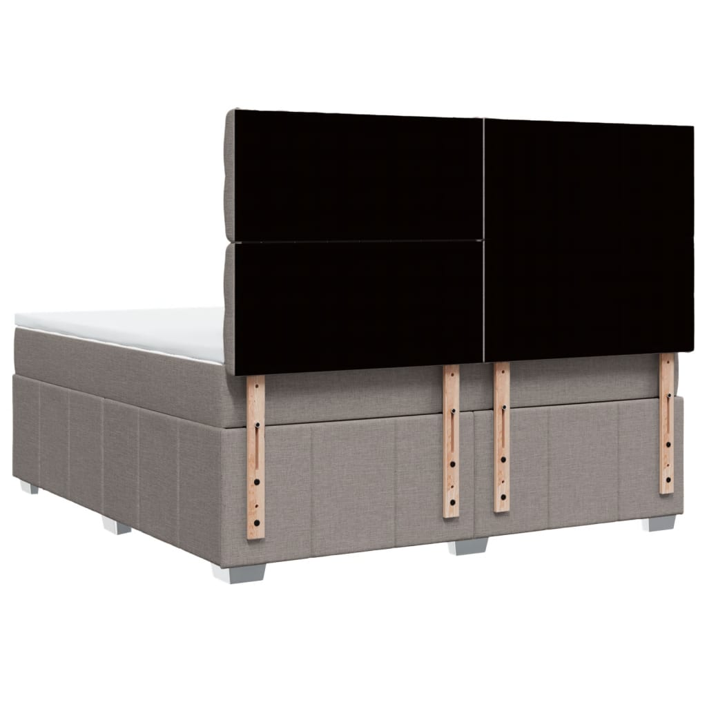 Giroletto a Molle con Materasso Tortora 180x200 cm in Tessuto