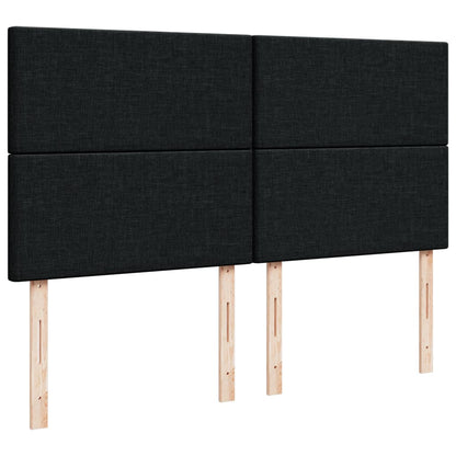 Giroletto a Molle con Materasso Nero 200x200 cm in Tessuto - homemem39