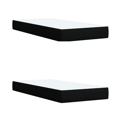 Giroletto a Molle con Materasso Nero 200x200 cm in Tessuto - homemem39