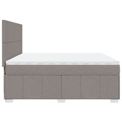 Giroletto a Molle con Materasso Tortora 200x200 cm in Tessuto | homemem39