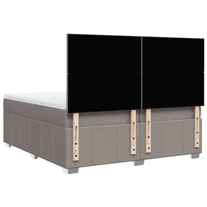 Giroletto a Molle con Materasso Tortora 200x200 cm in Tessuto | homemem39
