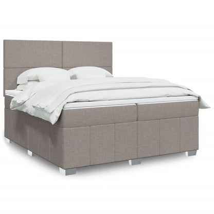Giroletto a Molle con Materasso Tortora 200x200 cm in Tessuto | homemem39