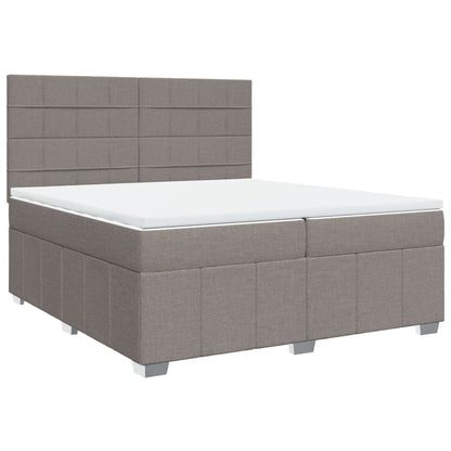 Giroletto a Molle con Materasso Tortora 200x200 cm in Tessuto | homemem39