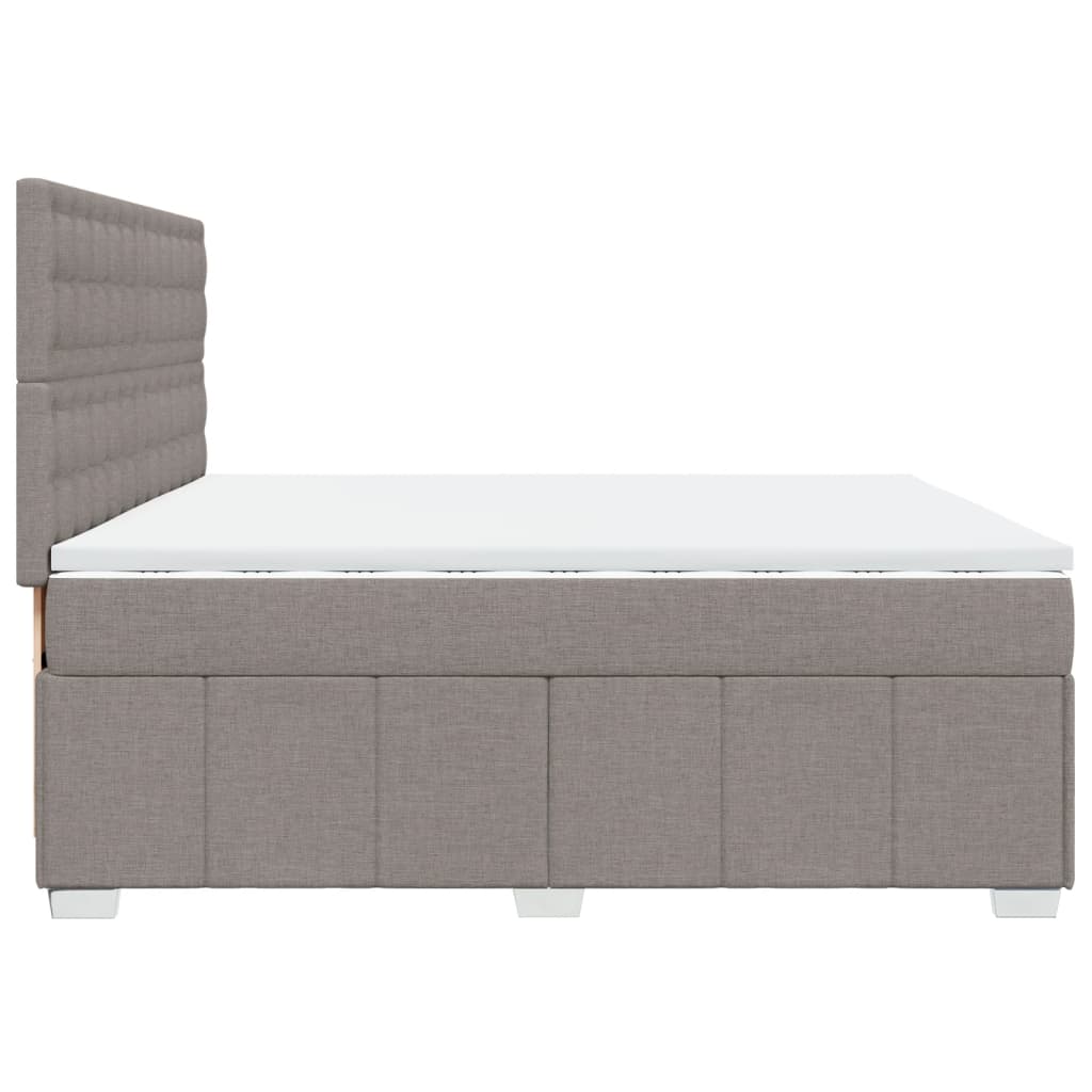 Giroletto a Molle con Materasso Tortora 200x200 cm in Tessuto | homemem39