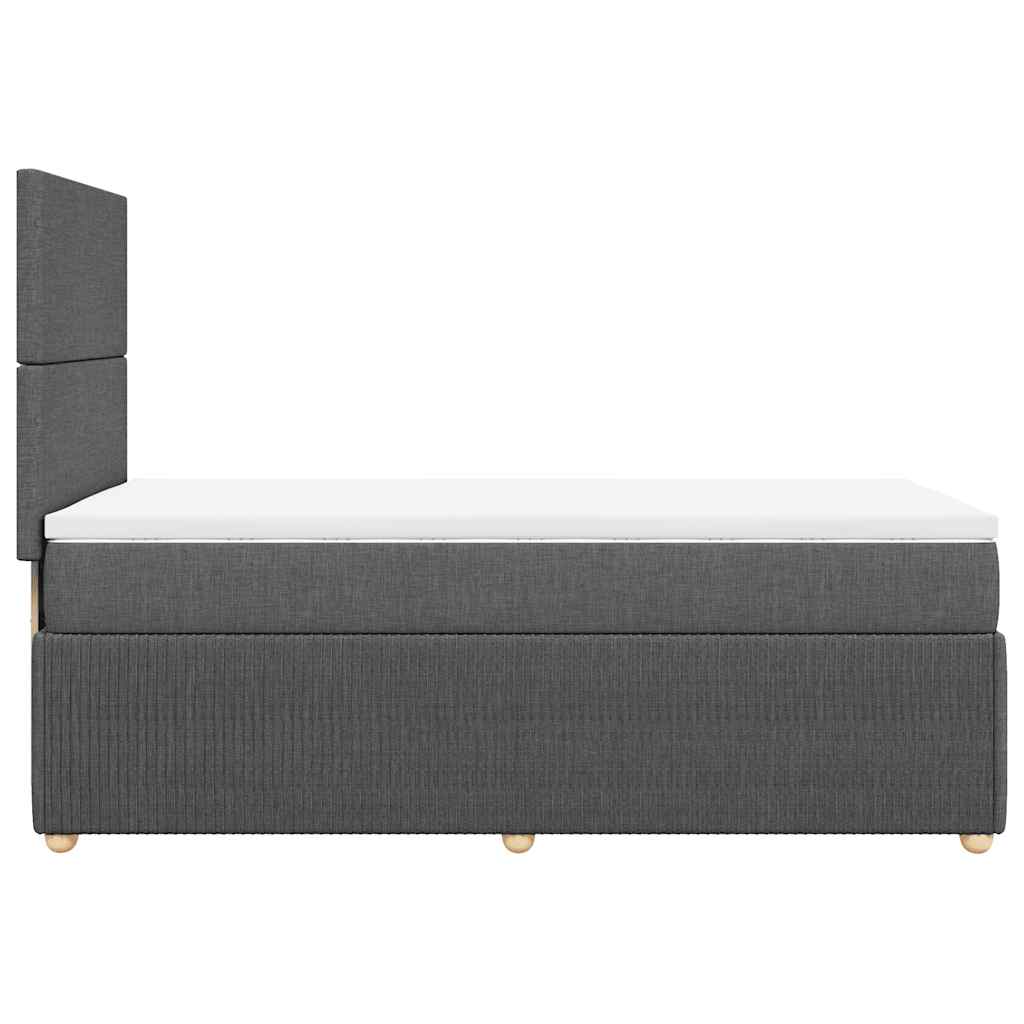 Giroletto a Molle con Materasso Grigio Scuro 90x200 cm Tessuto | homemem39