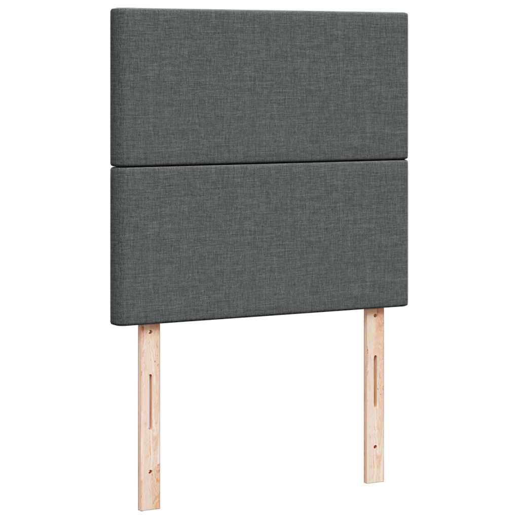 Giroletto a Molle con Materasso Grigio Scuro 100x200 cm Tessuto | homemem39