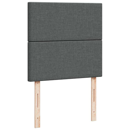 Giroletto a Molle con Materasso Grigio Scuro 100x200 cm Tessuto | homemem39