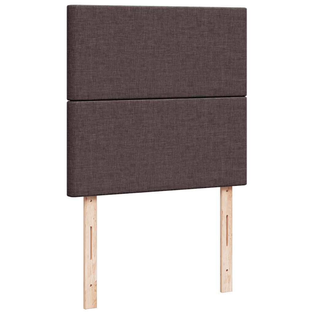 Giroletto a Molle con Materasso Marrone Scuro 100x200cm Tessuto | homemem39