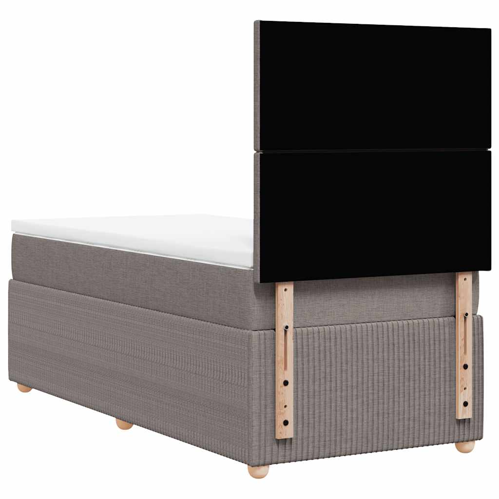 Giroletto a Molle con Materasso Tortora 100x200 cm in Tessuto | homemem39