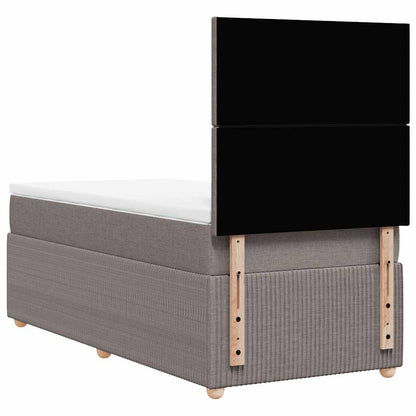 Giroletto a Molle con Materasso Tortora 100x200 cm in Tessuto | homemem39