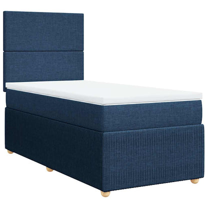 Giroletto a Molle con Materasso Blu 100x200 cm in Tessuto | homemem39