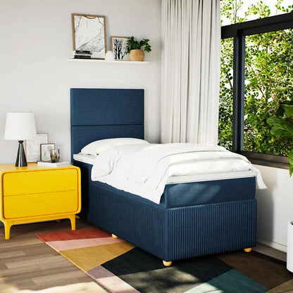 Giroletto a Molle con Materasso Blu 100x200 cm in Tessuto | homemem39