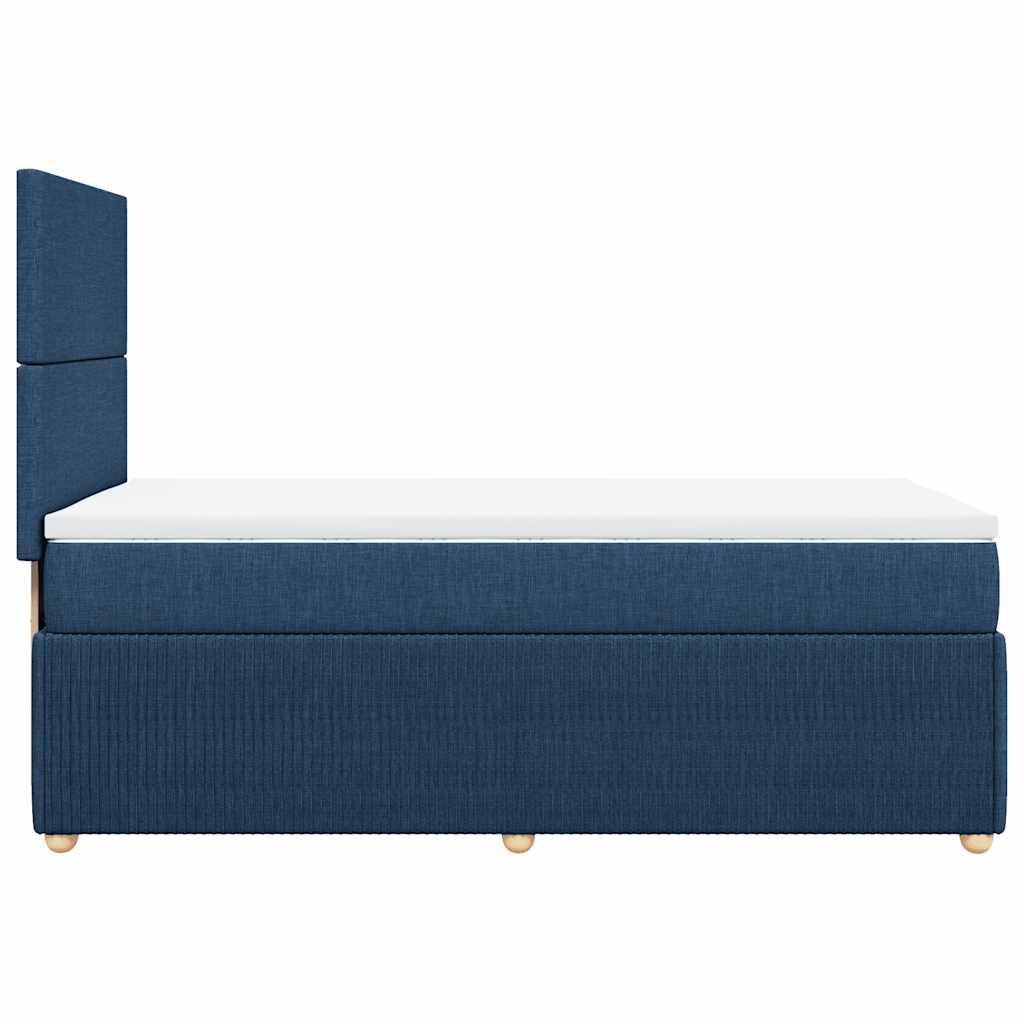 Giroletto a Molle con Materasso Blu 100x200 cm in Tessuto | homemem39