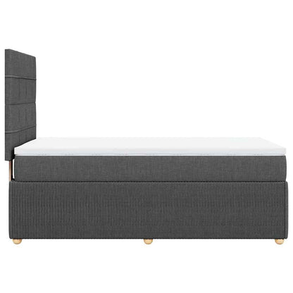 Giroletto a Molle con Materasso Grigio Scuro 100x200 cm Tessuto | homemem39