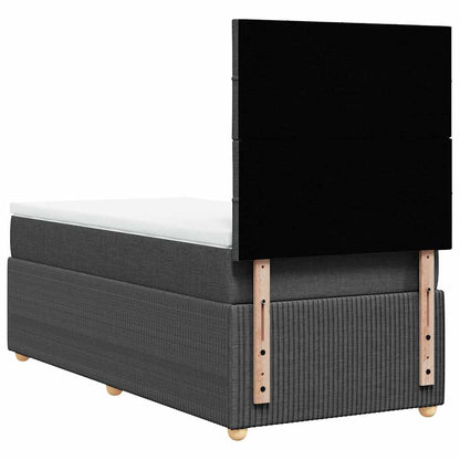 Giroletto a Molle con Materasso Grigio Scuro 100x200 cm Tessuto | homemem39