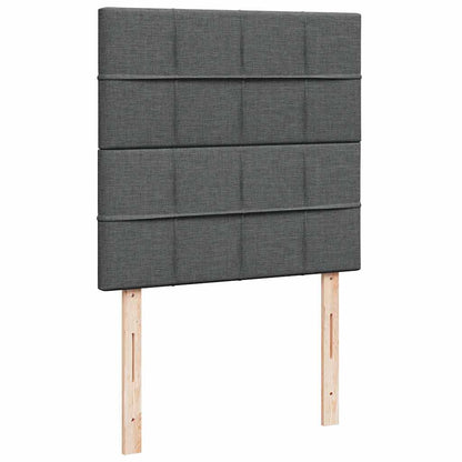 Giroletto a Molle con Materasso Grigio Scuro 100x200 cm Tessuto | homemem39