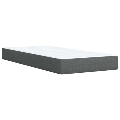 Giroletto a Molle con Materasso Grigio Scuro 100x200 cm Tessuto | homemem39