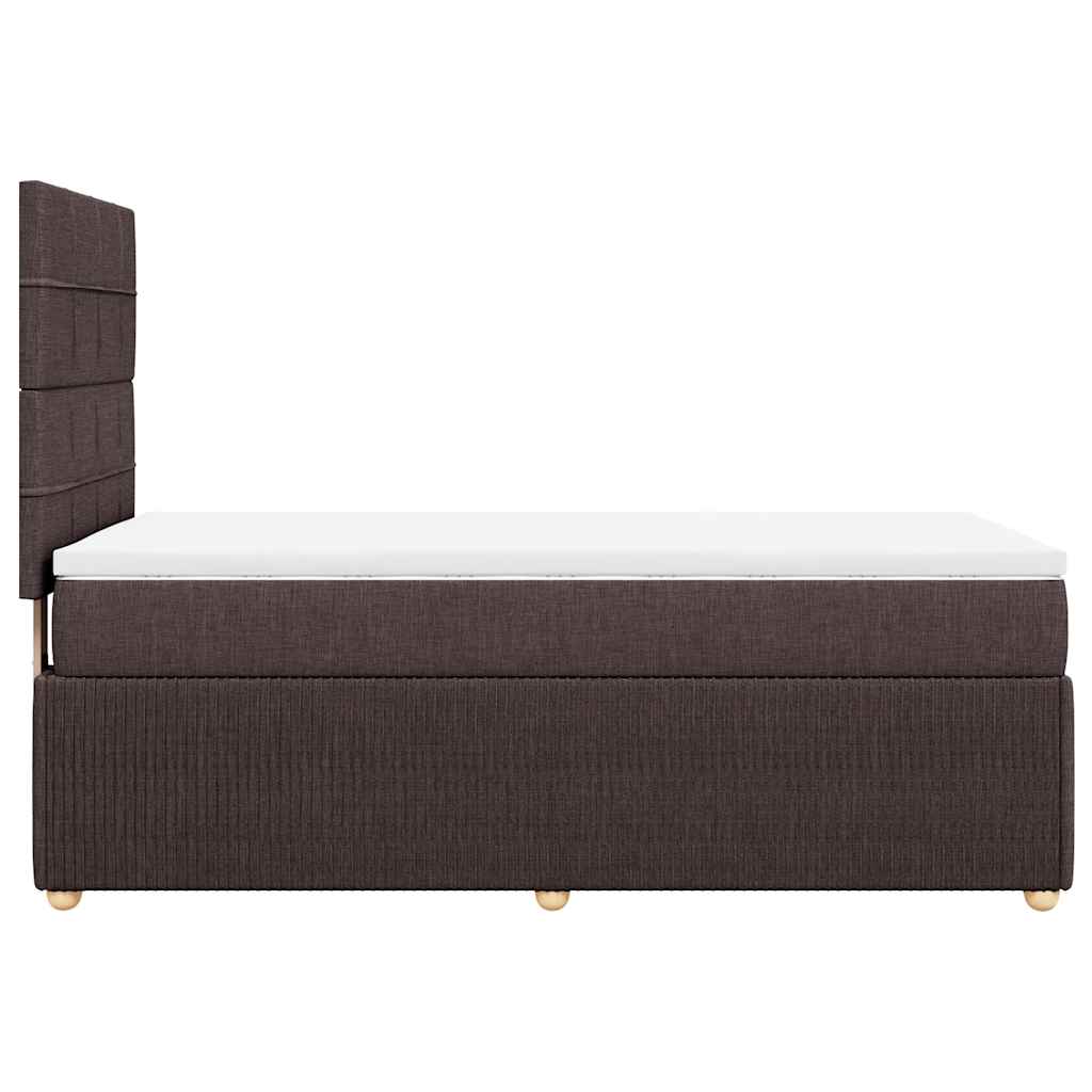 Giroletto a Molle con Materasso Marrone Scuro 100x200cm Tessuto | homemem39