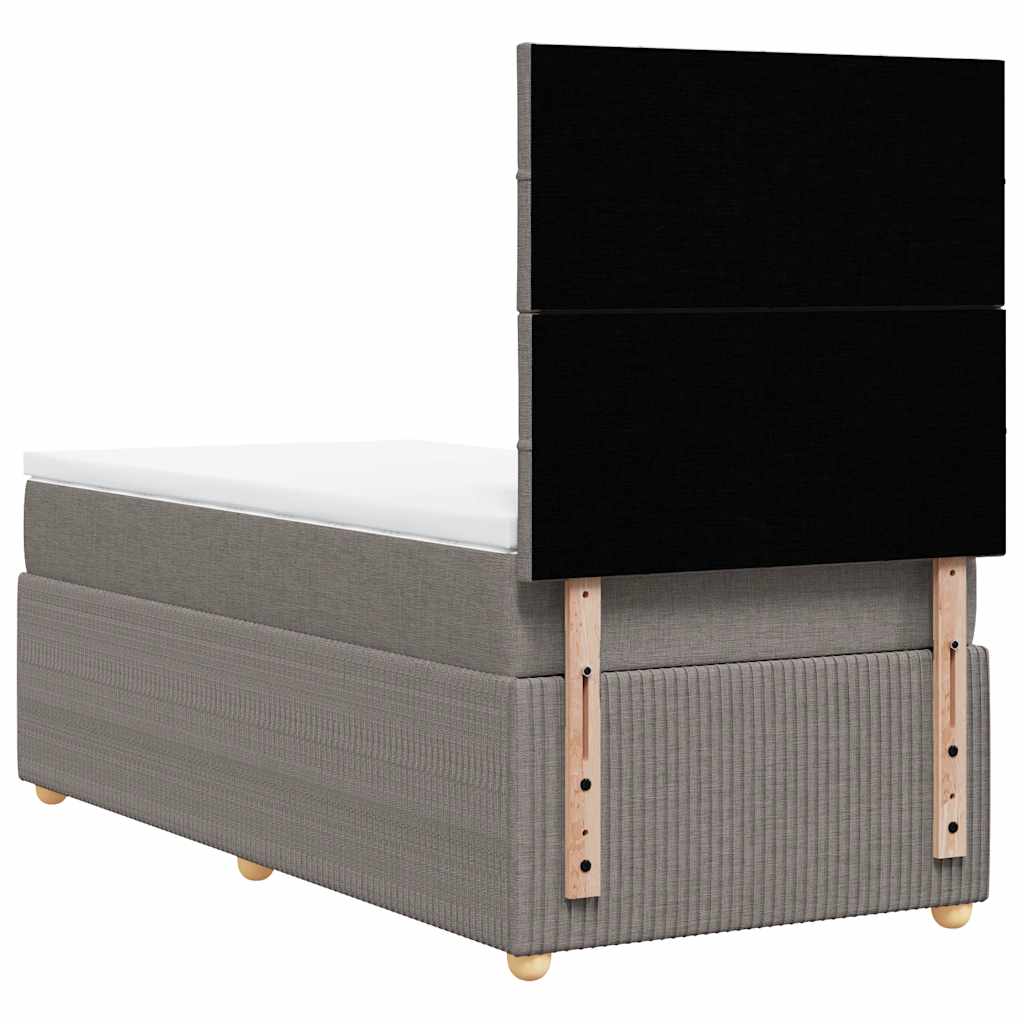 Giroletto a Molle con Materasso Tortora 100x200 cm in Tessuto | homemem39